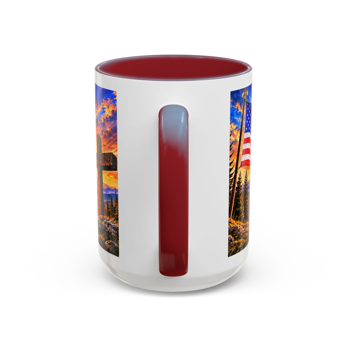 Stand for the Flag, Kneel for the Cross Coffee Mug