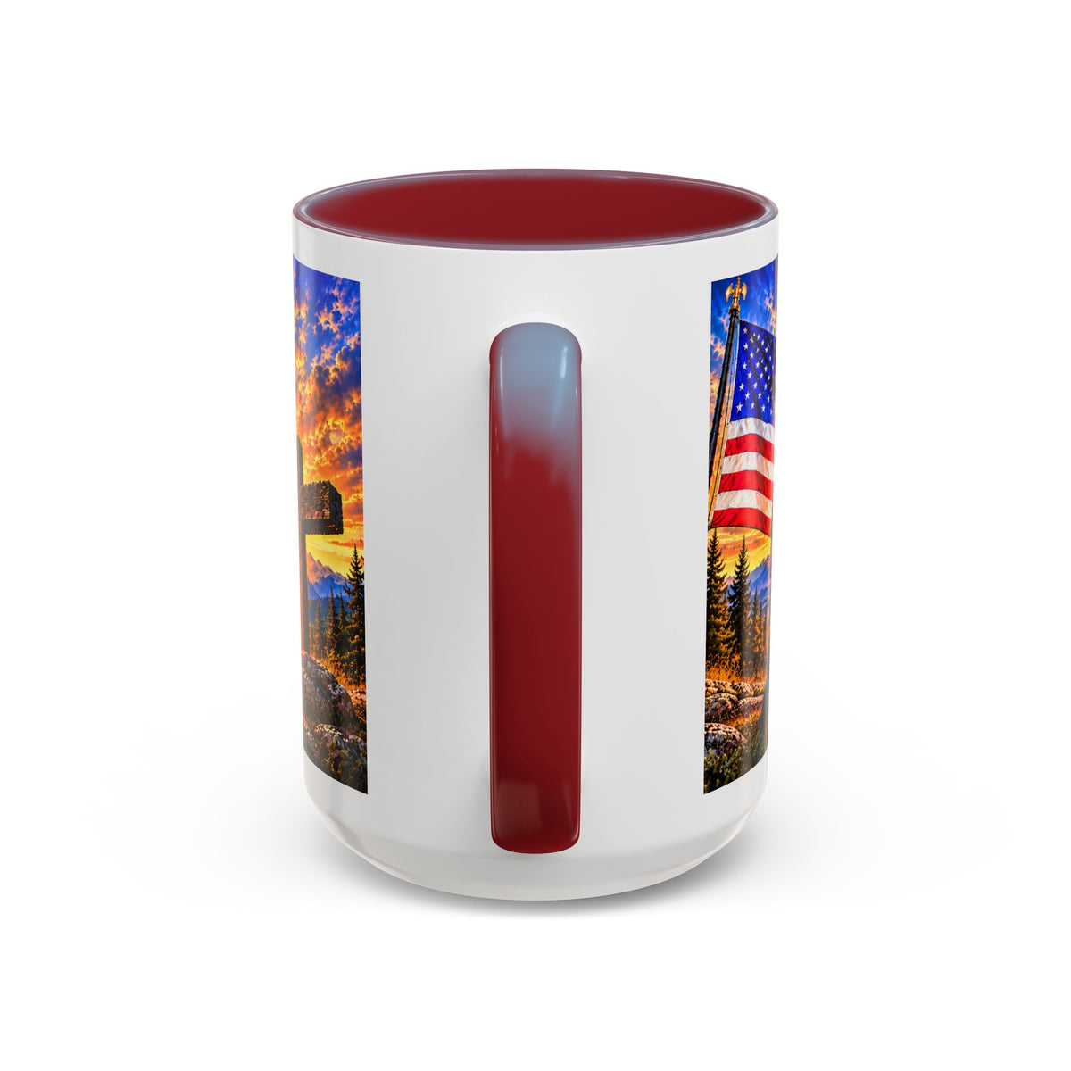 Stand for the Flag, Kneel for the Cross Coffee Mug_BF