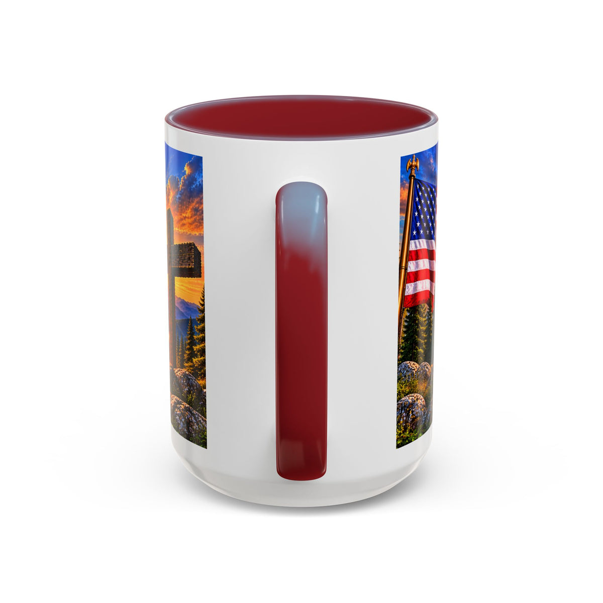 Riner_Firefighter_Stand for the Flag, Kneel for the Cross Coffee Mug_WM