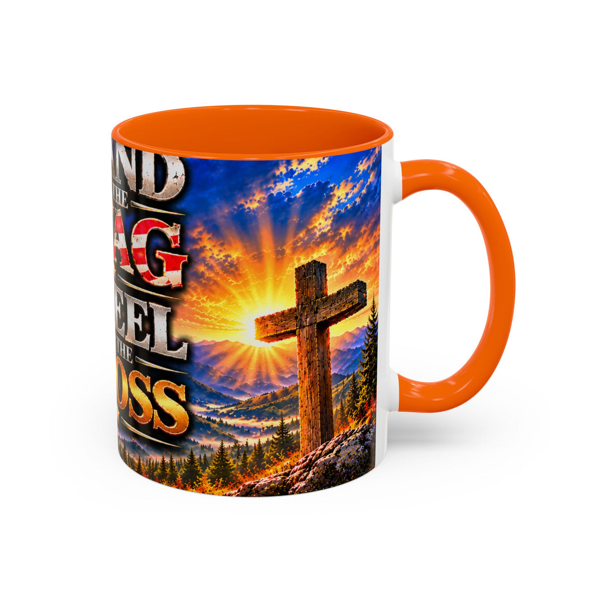 Coffee Mug - "Stand for the Flag, Kneel for the Cross" Police Officer Tribute 11oz or 15oz Mug