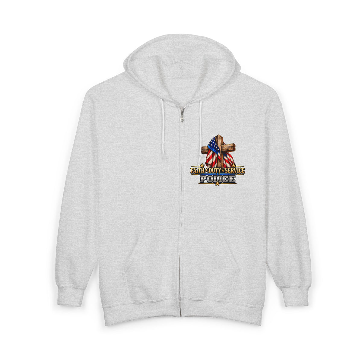 Police Officer 3 Stand for the Flag, Kneel for the Cross - Hoodie