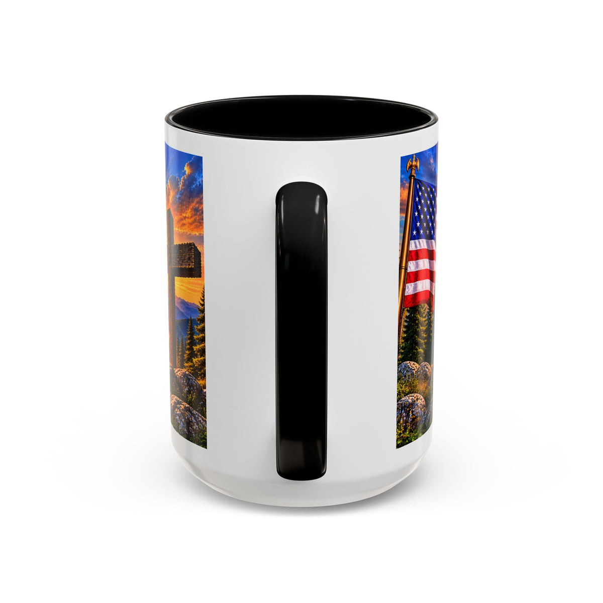 Riner_Firefighter_Stand for the Flag, Kneel for the Cross Coffee Mug_WM
