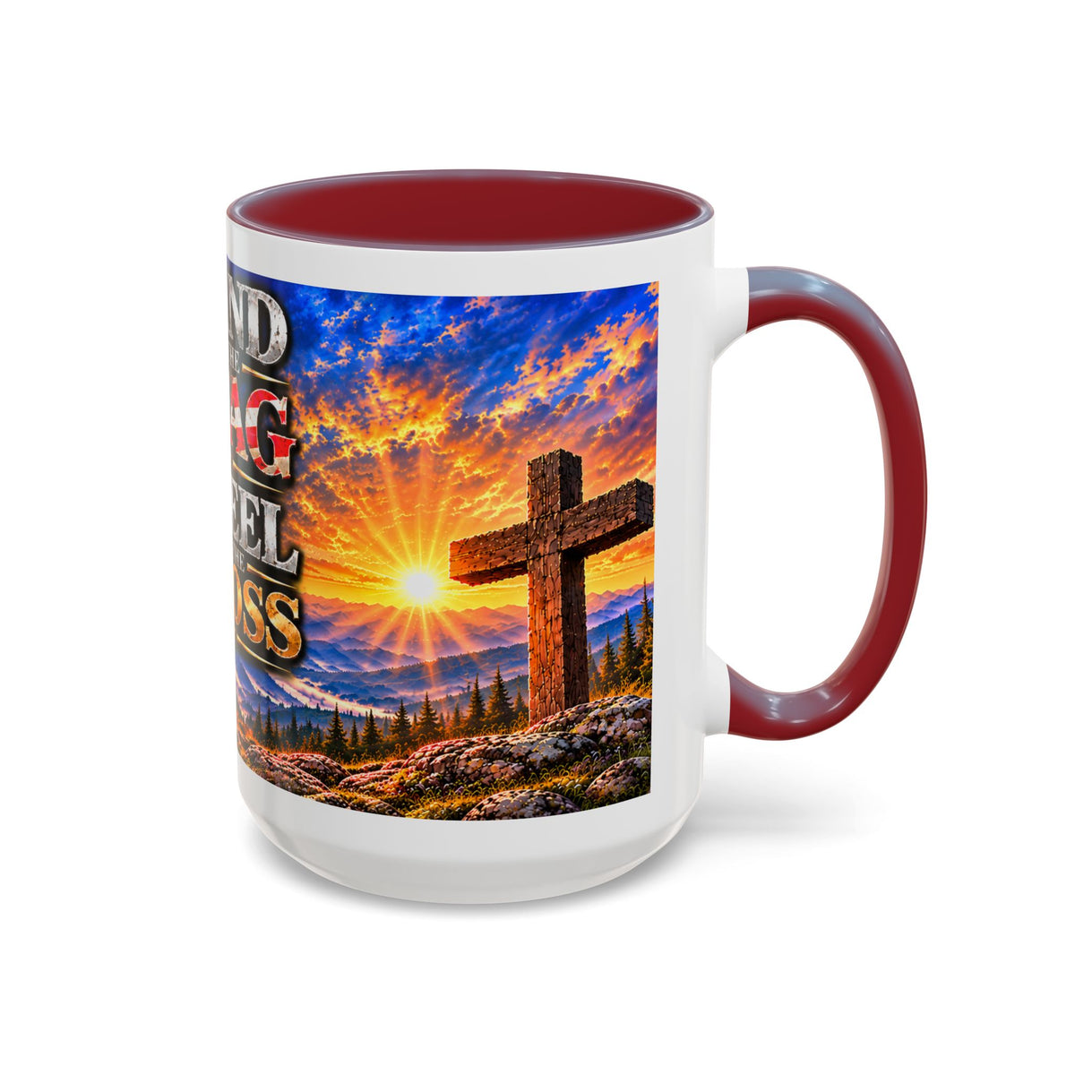 Stand for the Flag, Kneel for the Cross Coffee Mug