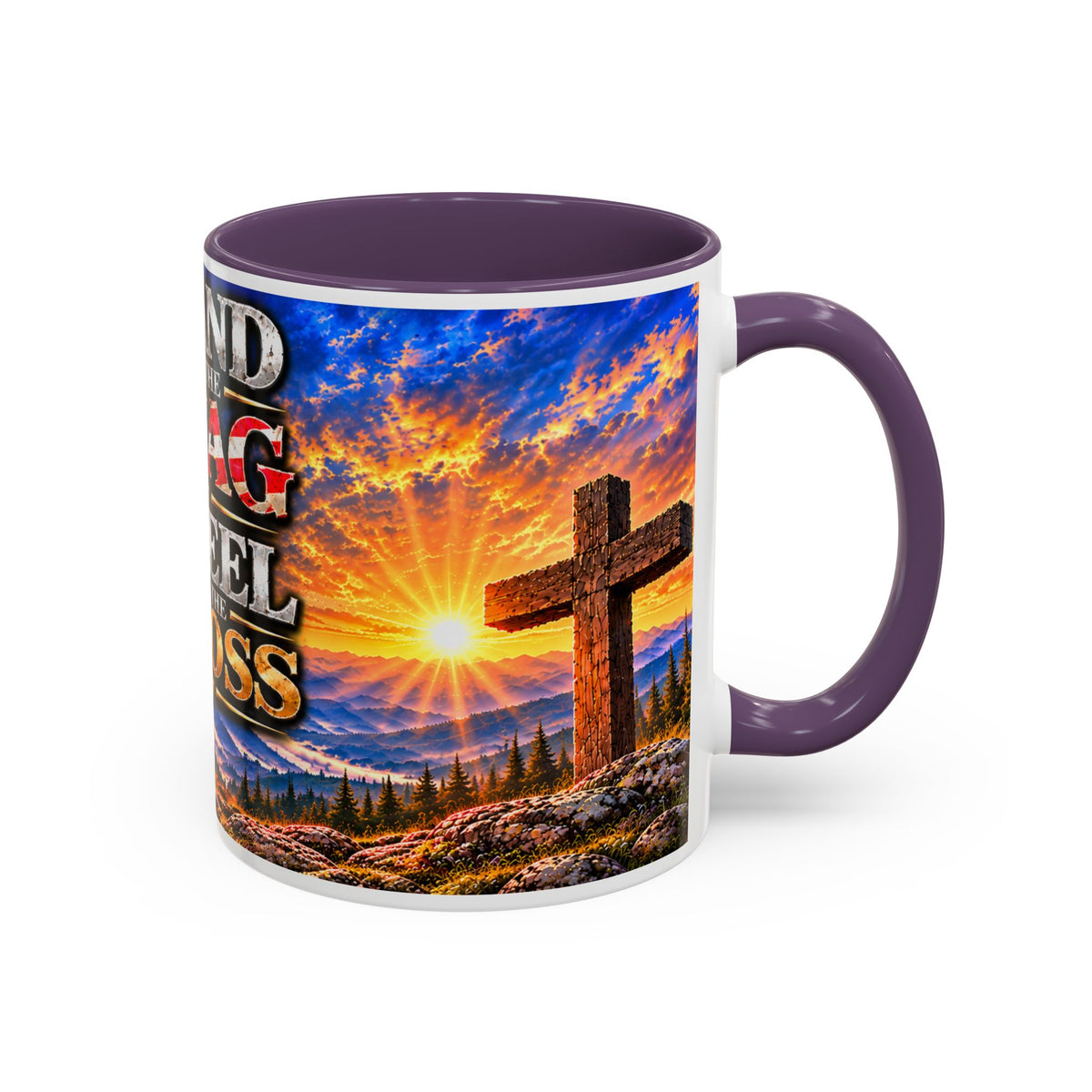 Stand for the Flag, Kneel for the Cross Coffee Mug