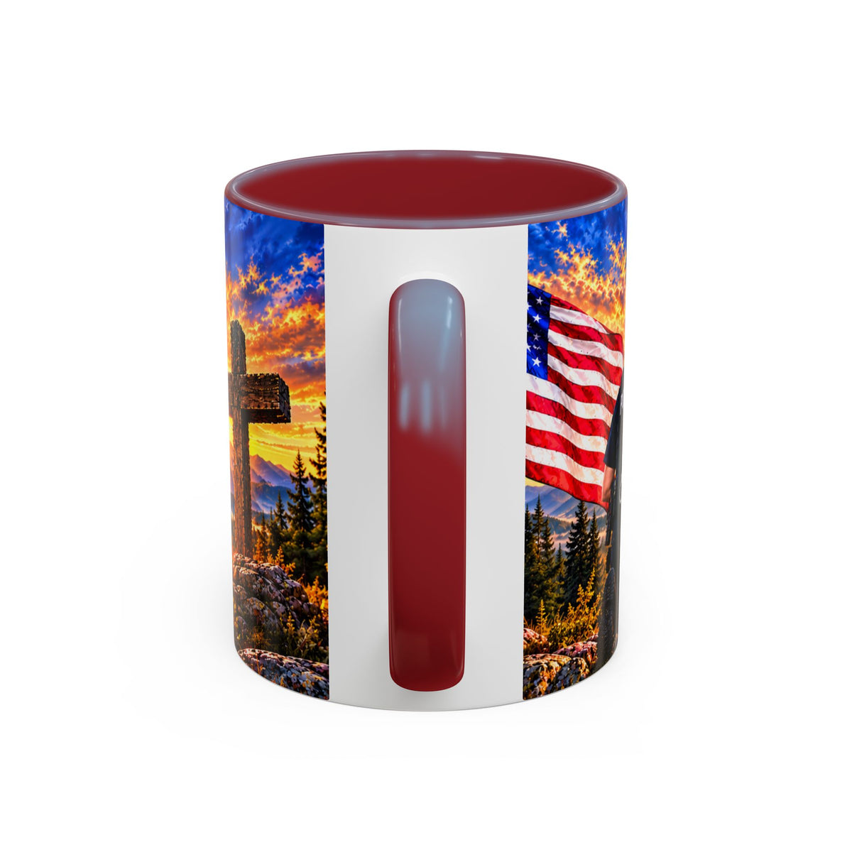 Coffee Mug - "Stand for the Flag, Kneel for the Cross" Police Officer Tribute 11oz or 15oz Mug_WF