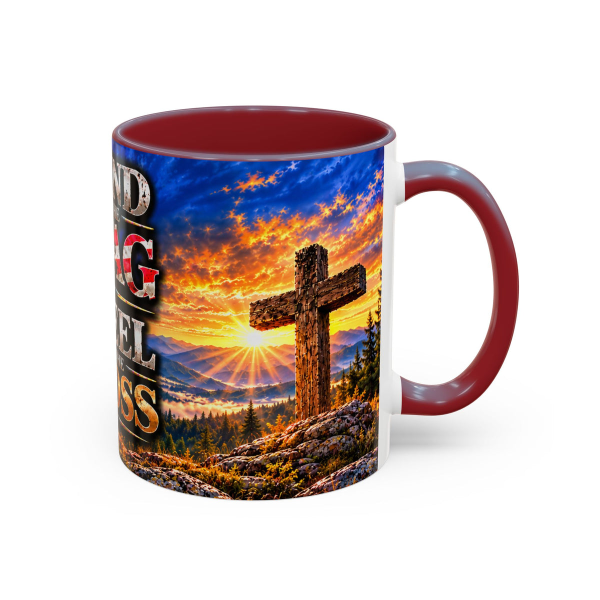 Coffee Mug - "Stand for the Flag, Kneel for the Cross" Police Officer Tribute 11oz or 15oz Mug_WF