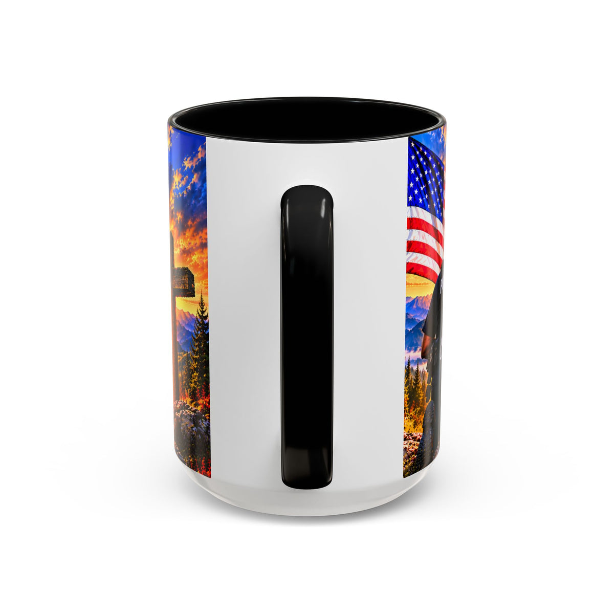 Coffee Mug - "Stand for the Flag, Kneel for the Cross" Police Officer Tribute 11oz or 15oz Mug