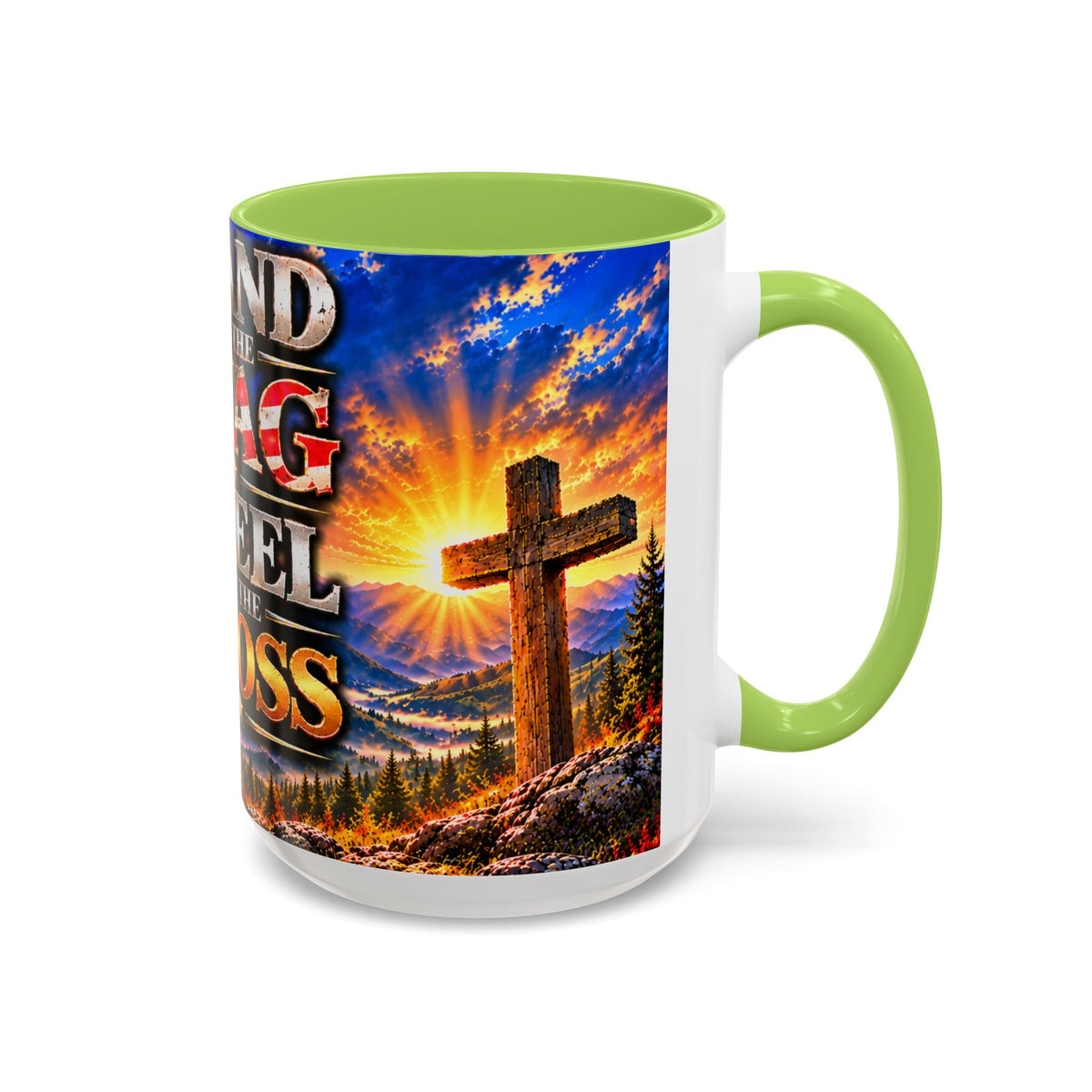 Coffee Mug - "Stand for the Flag, Kneel for the Cross" Police Officer Tribute 11oz or 15oz Mug