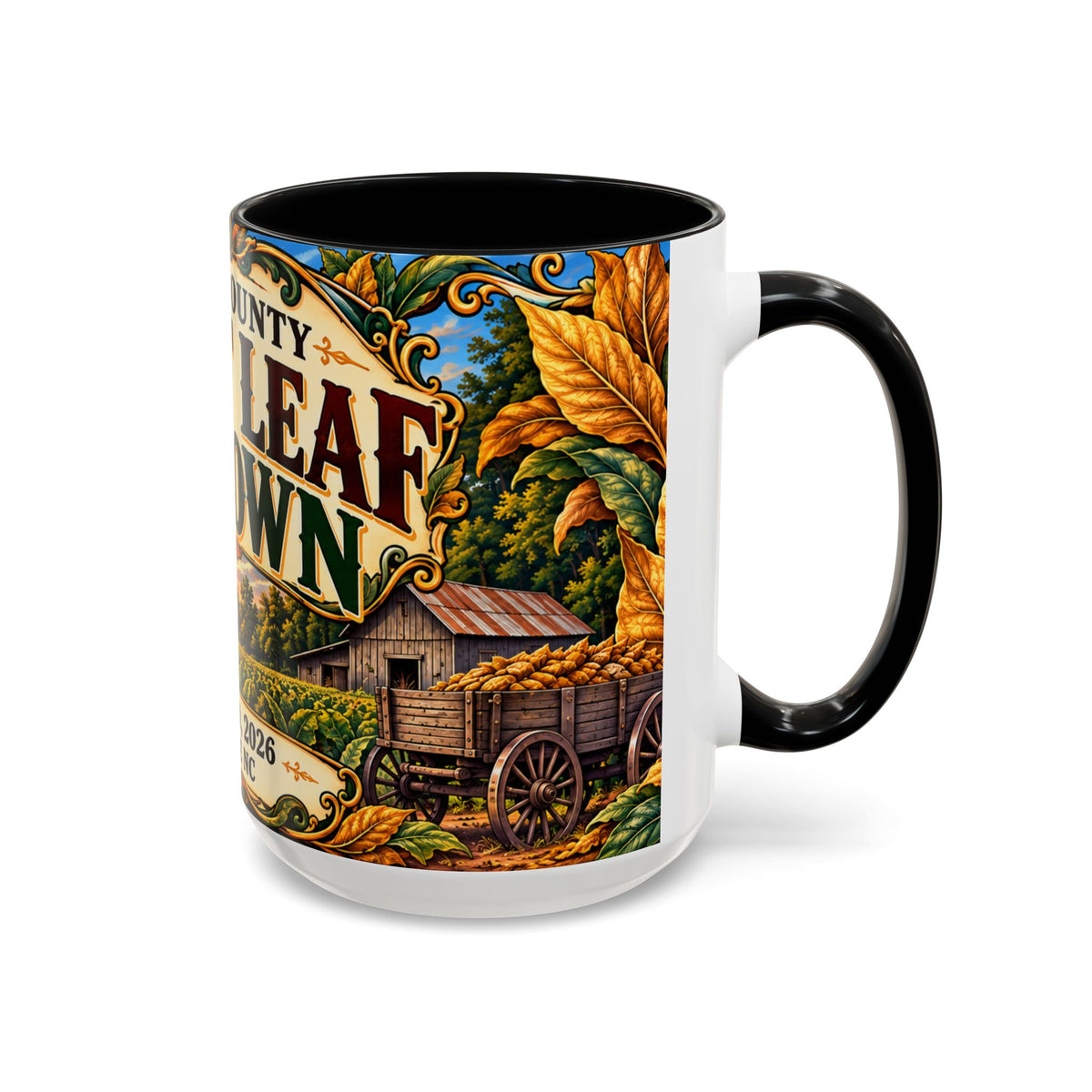 15oz Mug_Bright Leaf Hoedown Coffee Mug — Vintage Fall Festival