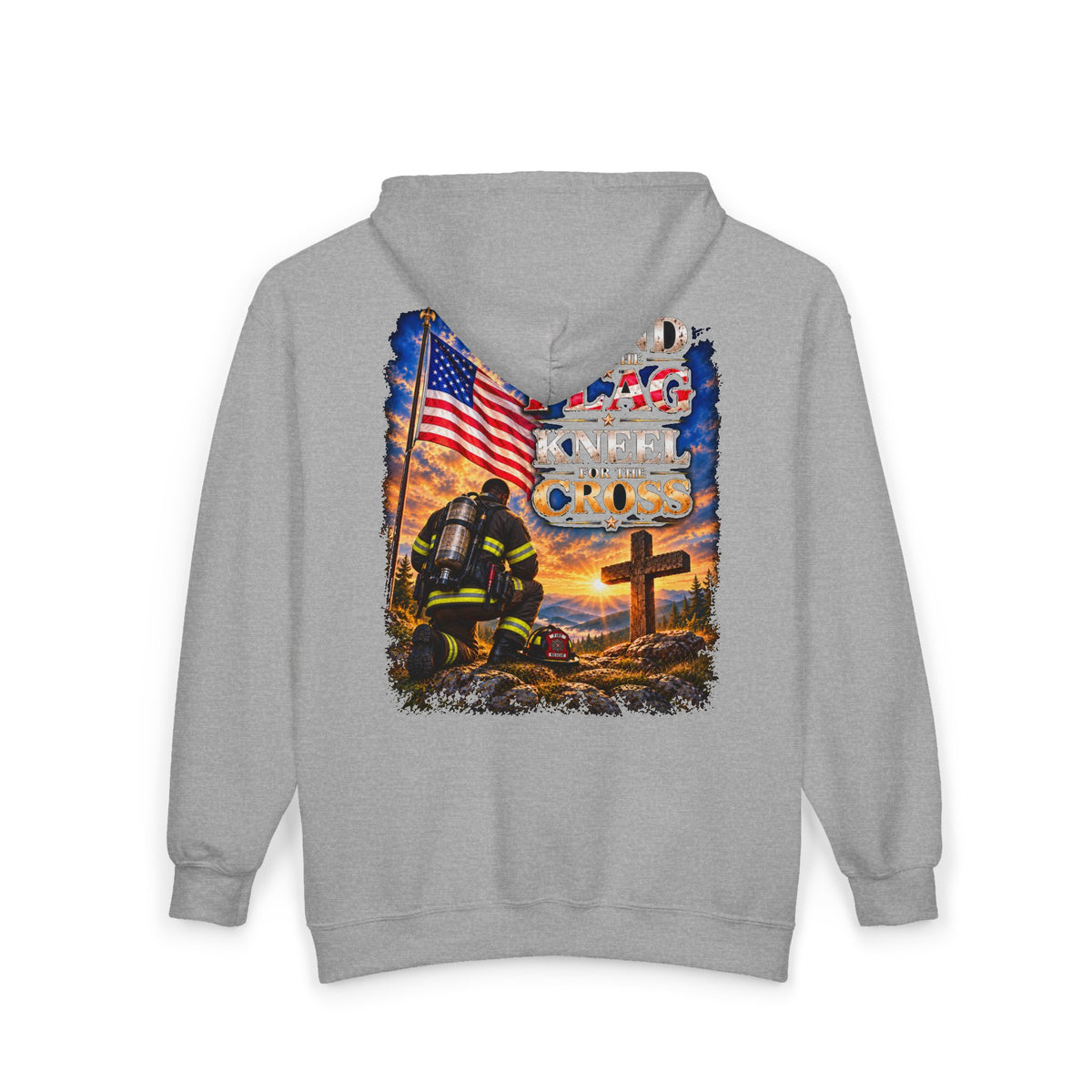 Firefighter 2 Stand for the Flag, Kneel for the Cross - Hoodie