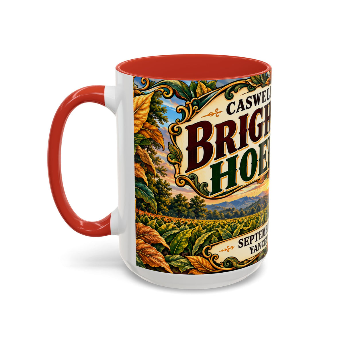 15oz Mug_Bright Leaf Hoedown Coffee Mug — Vintage Fall Festival