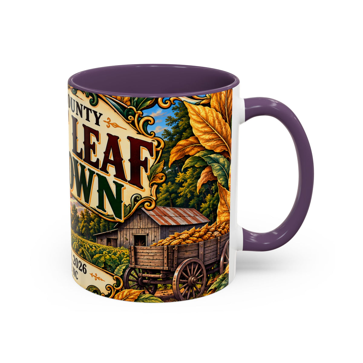 15oz Mug_Bright Leaf Hoedown Coffee Mug — Vintage Fall Festival