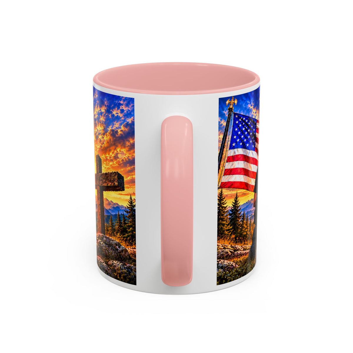 Stand for the Flag, Kneel for the Cross Coffee Mug_BF