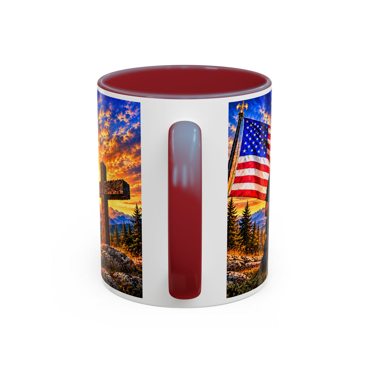 Stand for the Flag, Kneel for the Cross Coffee Mug_BF