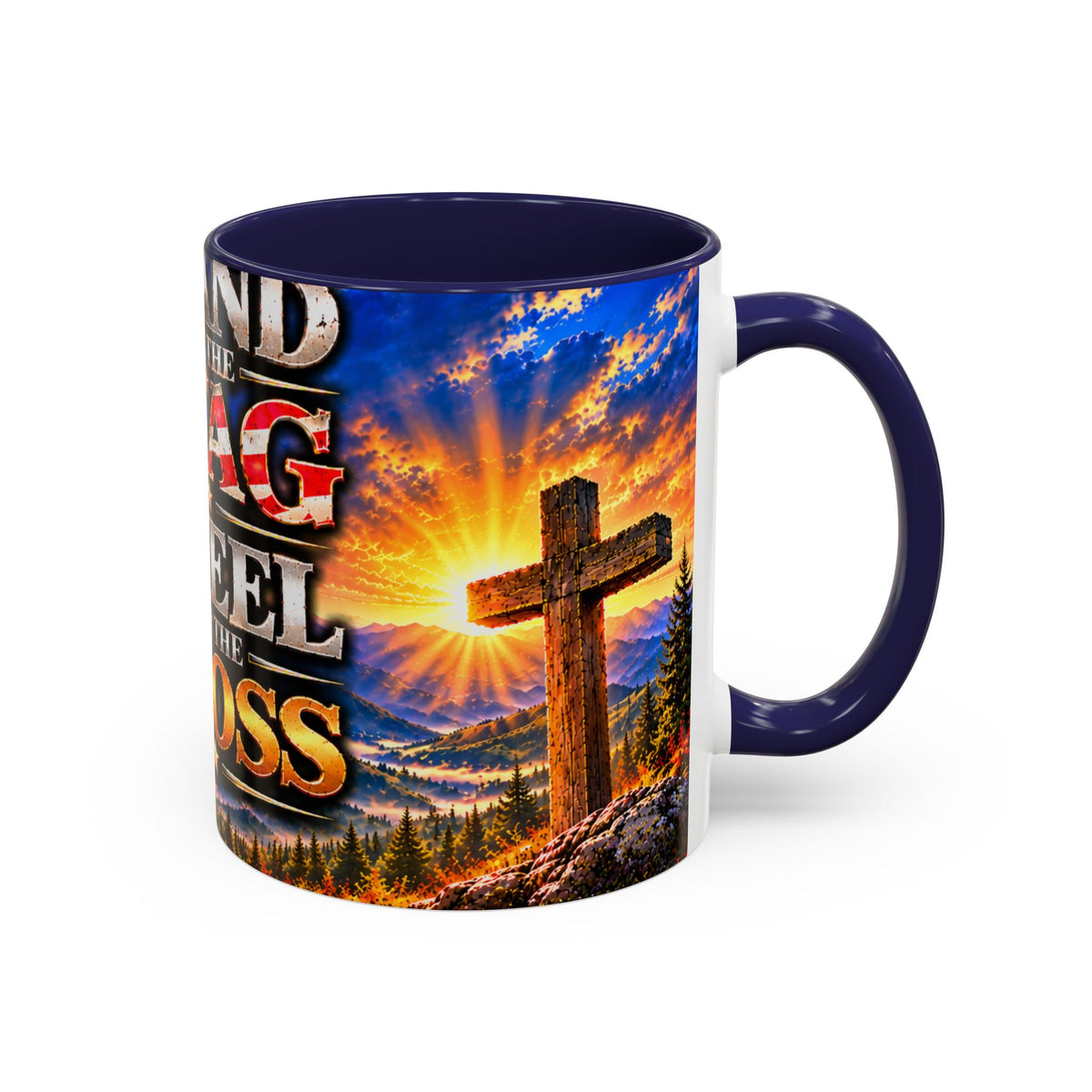 Coffee Mug - "Stand for the Flag, Kneel for the Cross" Police Officer Tribute 11oz or 15oz Mug