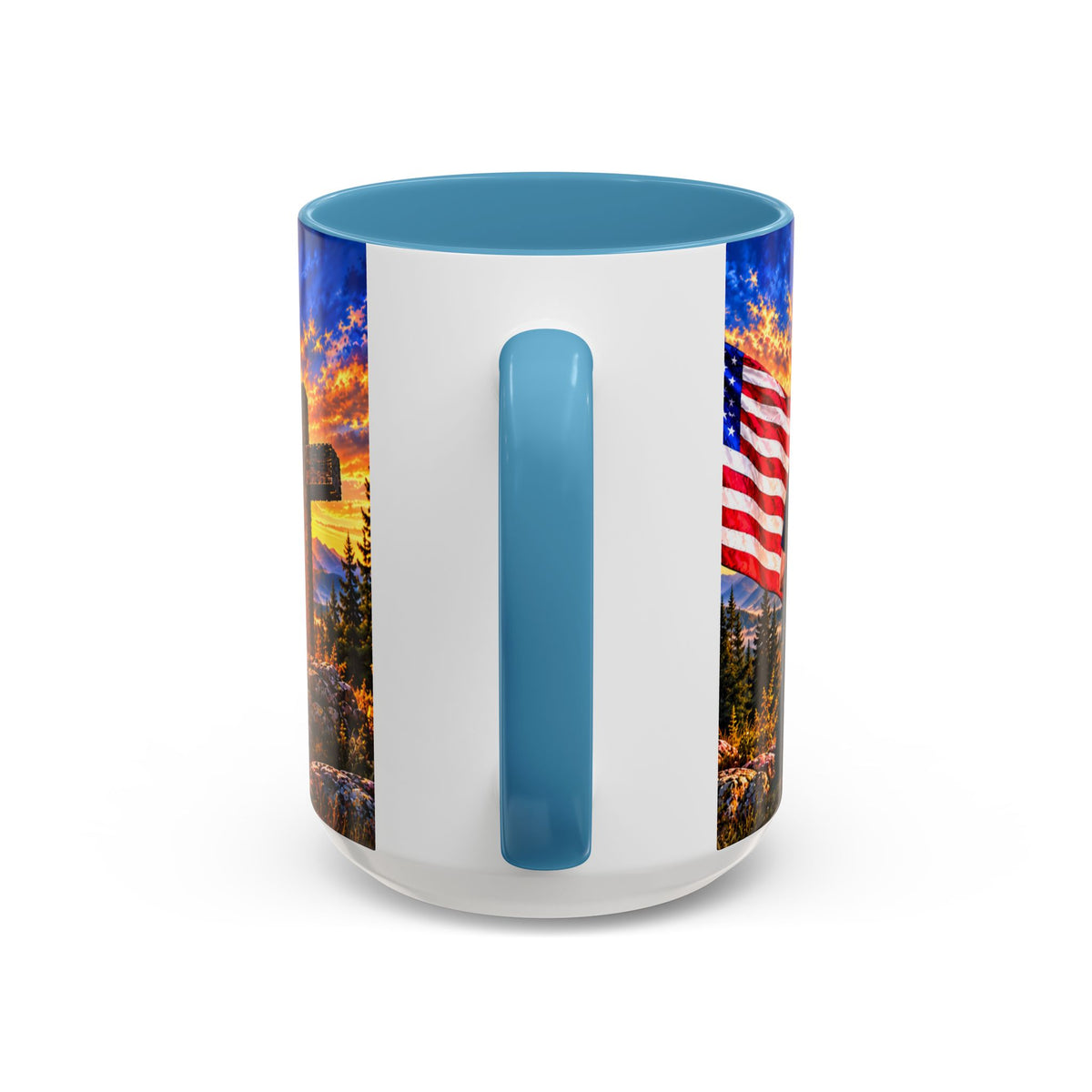 Coffee Mug - "Stand for the Flag, Kneel for the Cross" Police Officer Tribute 11oz or 15oz Mug_WF