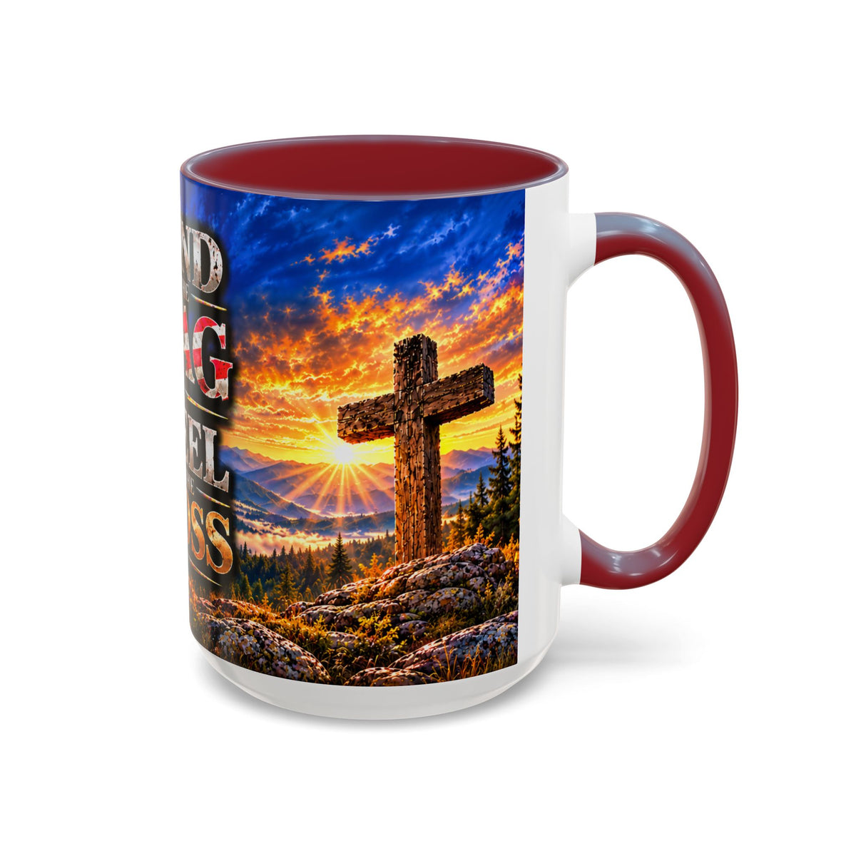Coffee Mug - "Stand for the Flag, Kneel for the Cross" Police Officer Tribute 11oz or 15oz Mug_WF