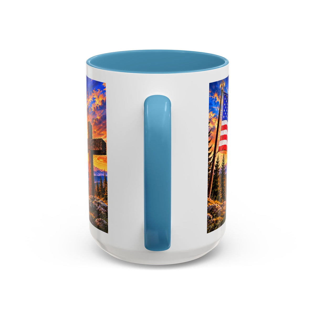 Stand for the Flag, Kneel for the Cross Coffee Mug