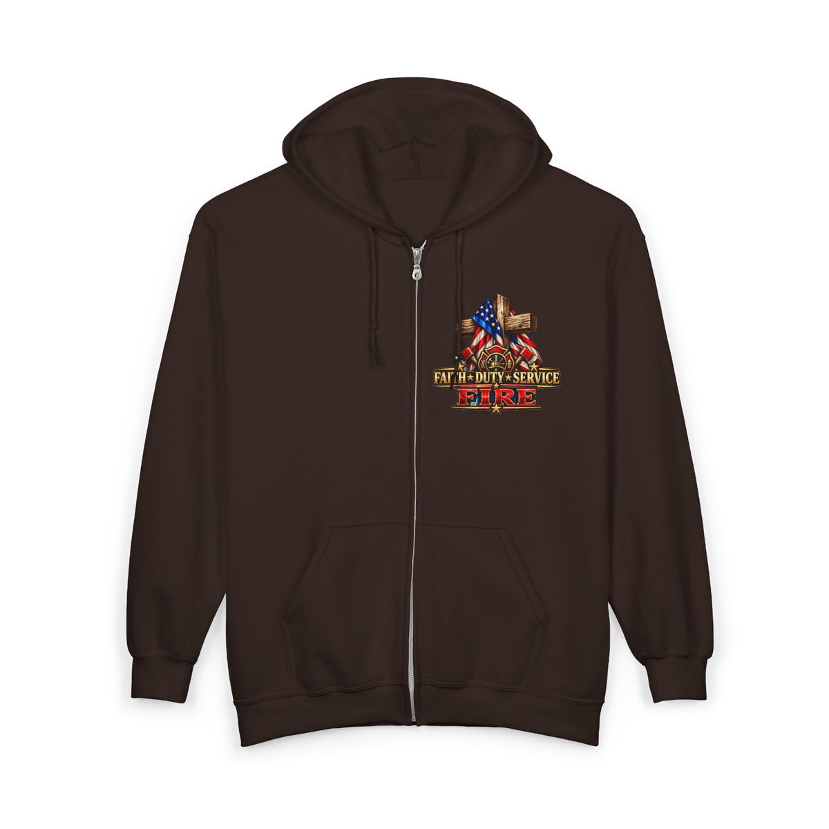 Firefighter Stand for the Flag, Kneel for the Cross - Hoodie