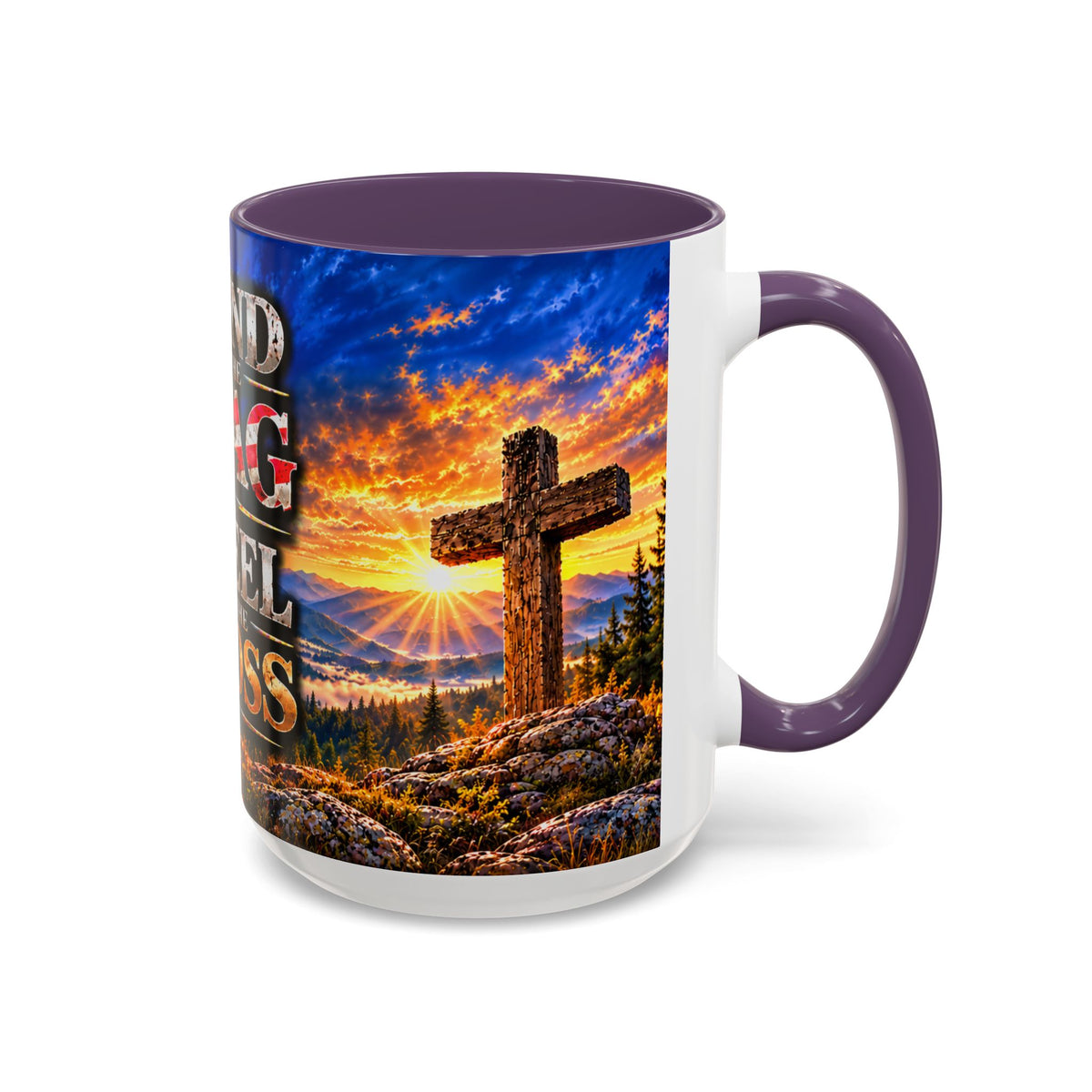 Coffee Mug - "Stand for the Flag, Kneel for the Cross" Police Officer Tribute 11oz or 15oz Mug_WF