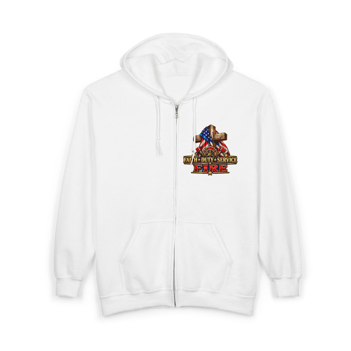 Firefighter Stand for the Flag, Kneel for the Cross - Hoodie
