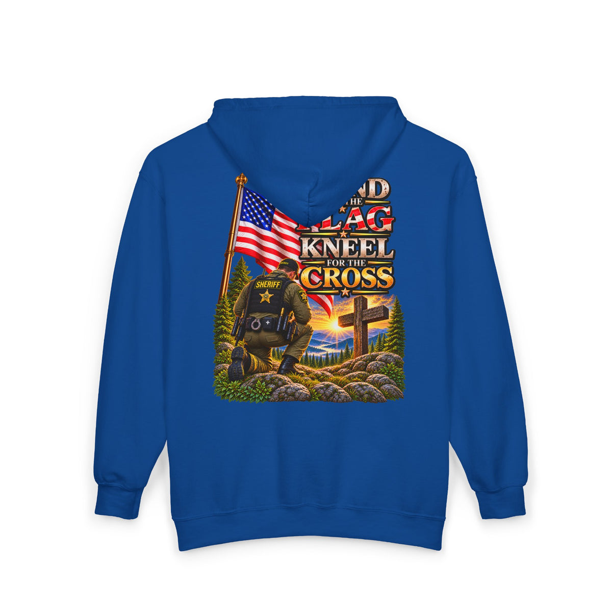 Deputy Sheriff Stand for the Flag, Kneel for the Cross - Hoodie