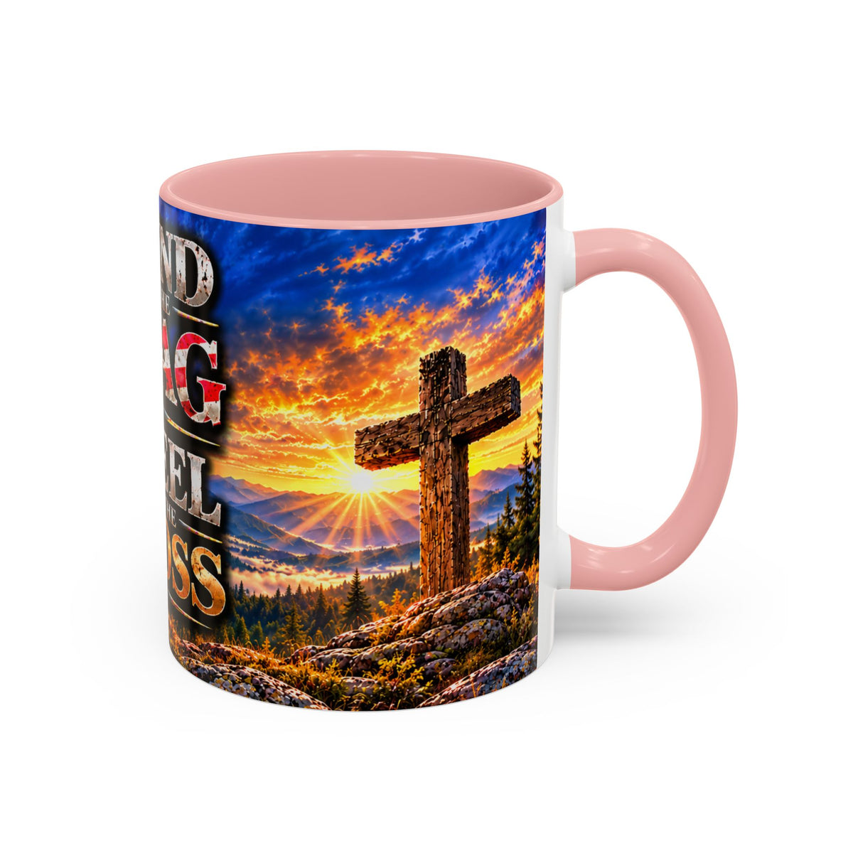 Coffee Mug - "Stand for the Flag, Kneel for the Cross" Police Officer Tribute 11oz or 15oz Mug_WF