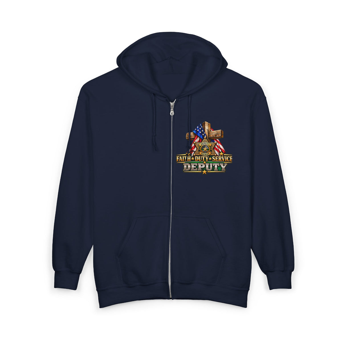 Deputy Sheriff Stand for the Flag, Kneel for the Cross - Hoodie