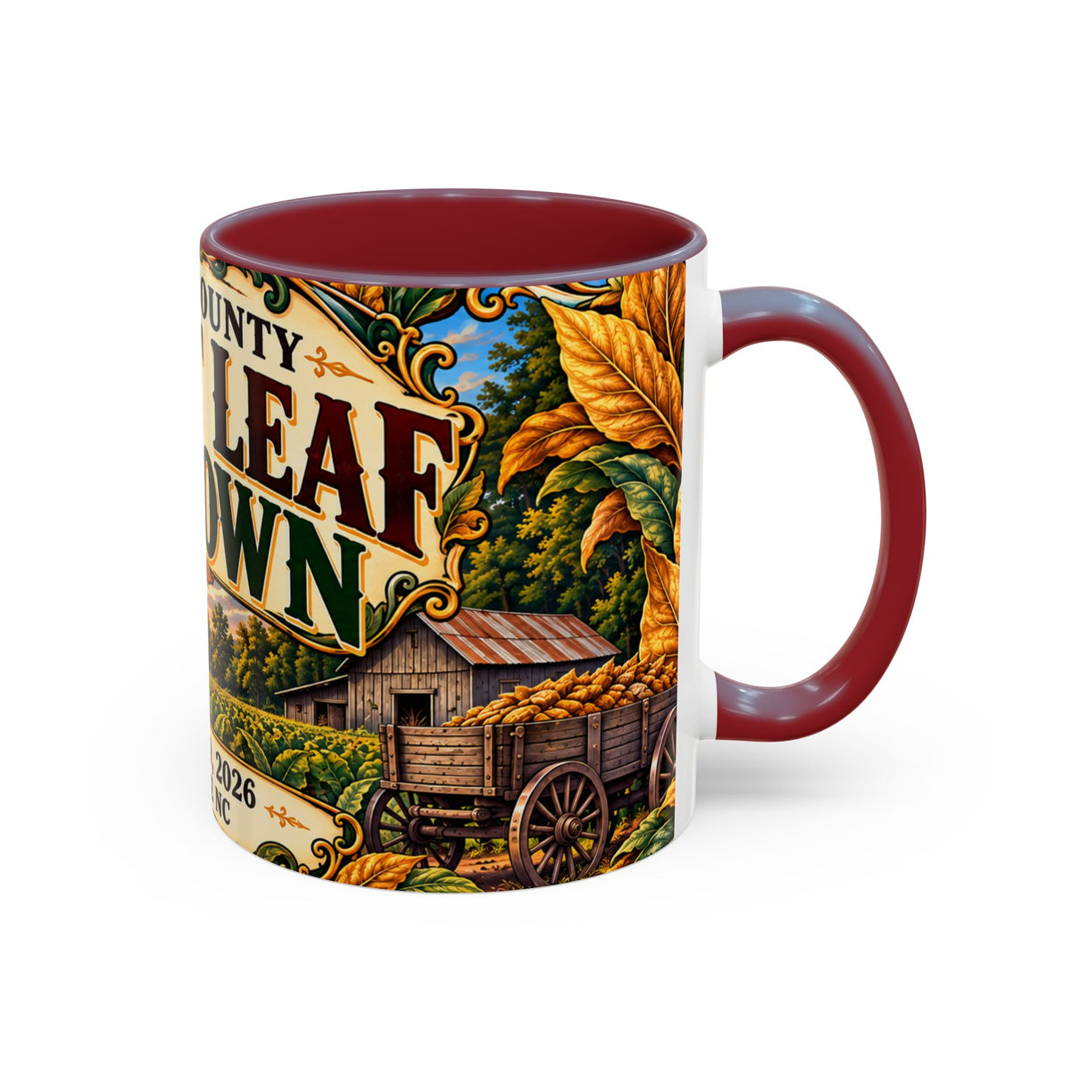 15oz Mug_Bright Leaf Hoedown Coffee Mug — Vintage Fall Festival