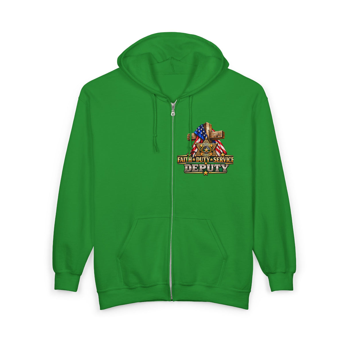 Deputy Sheriff Stand for the Flag, Kneel for the Cross - Hoodie
