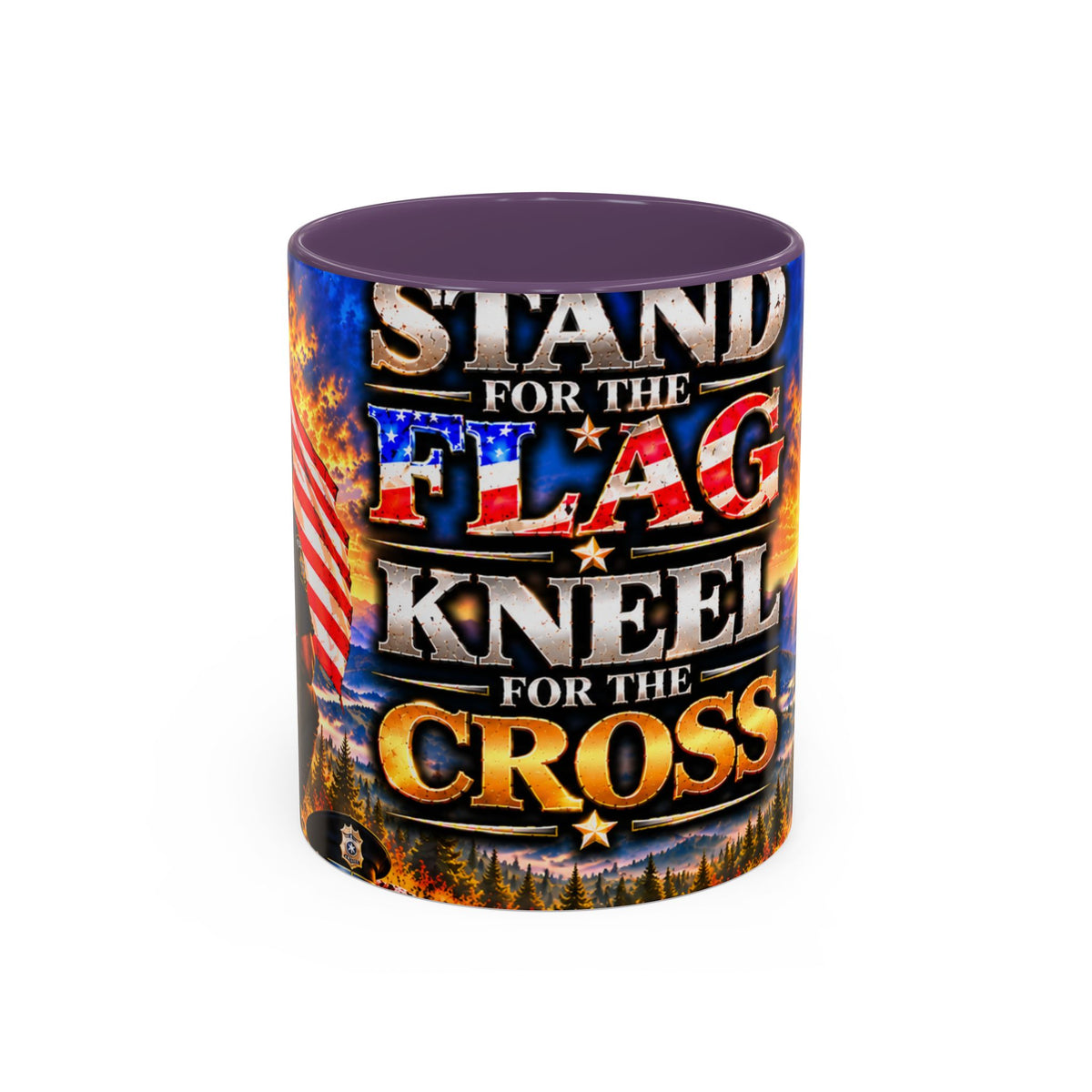 Coffee Mug - "Stand for the Flag, Kneel for the Cross" Police Officer Tribute 11oz or 15oz Mug