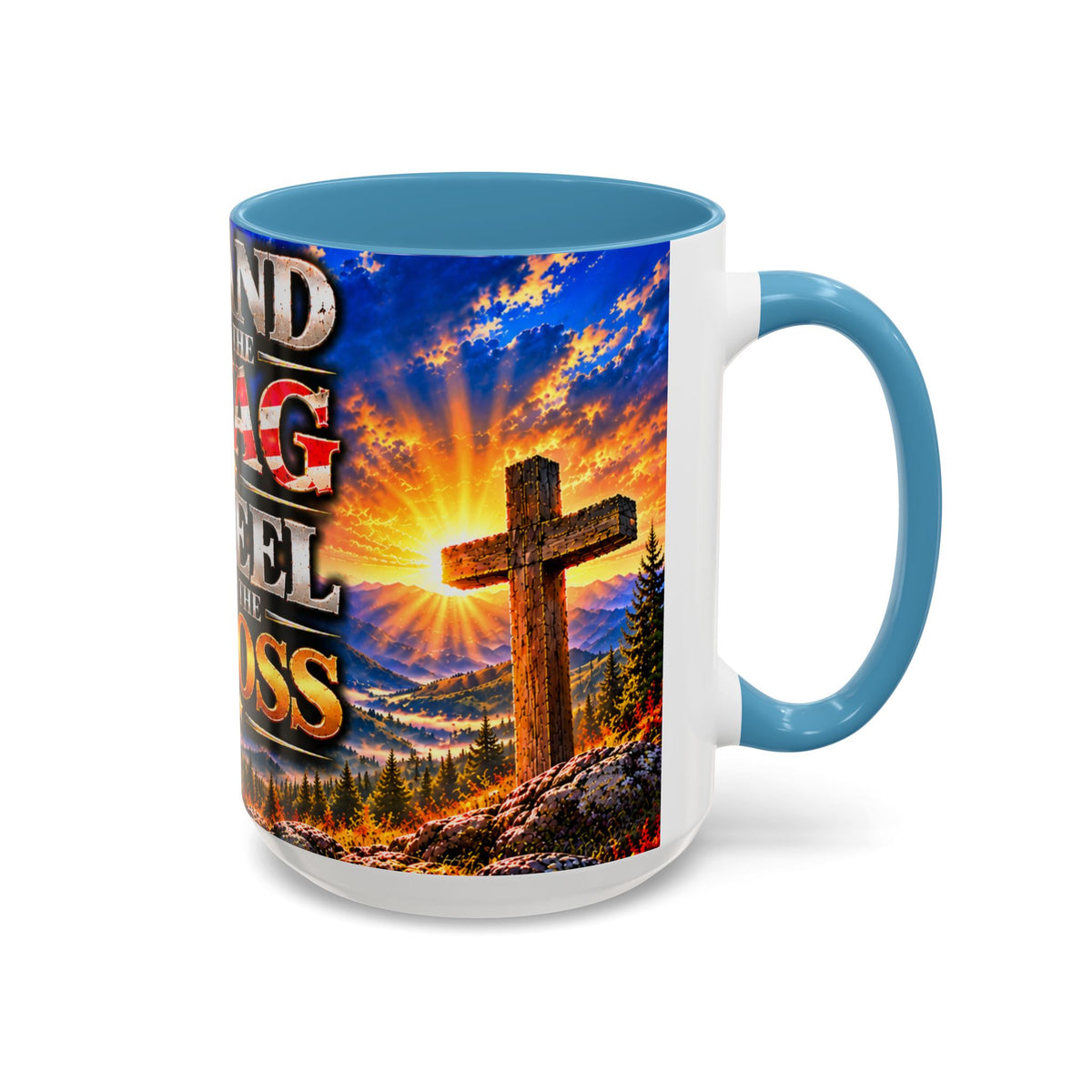 Coffee Mug - "Stand for the Flag, Kneel for the Cross" Police Officer Tribute 11oz or 15oz Mug