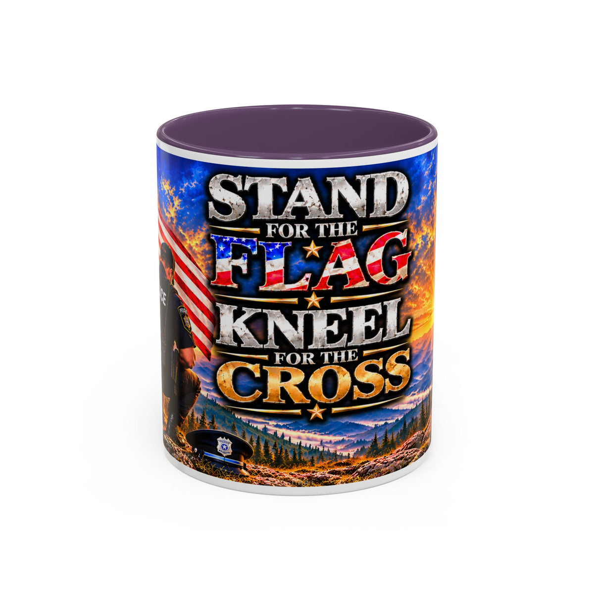 Stand for the Flag, Kneel for the Cross Coffee Mug