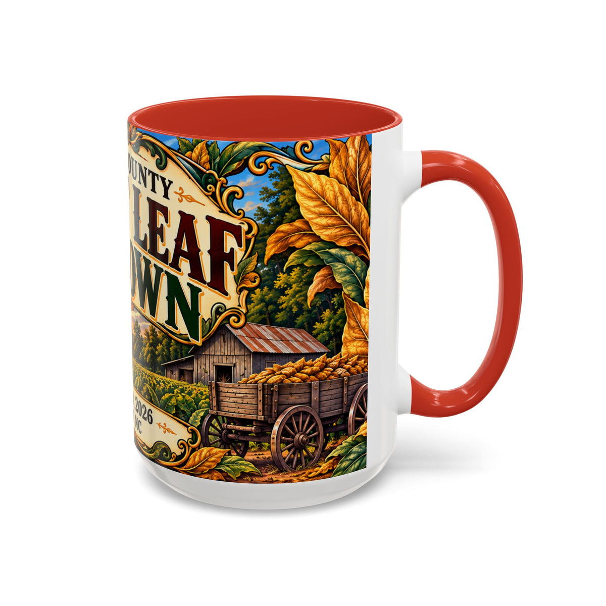 15oz Mug_Bright Leaf Hoedown Coffee Mug — Vintage Fall Festival