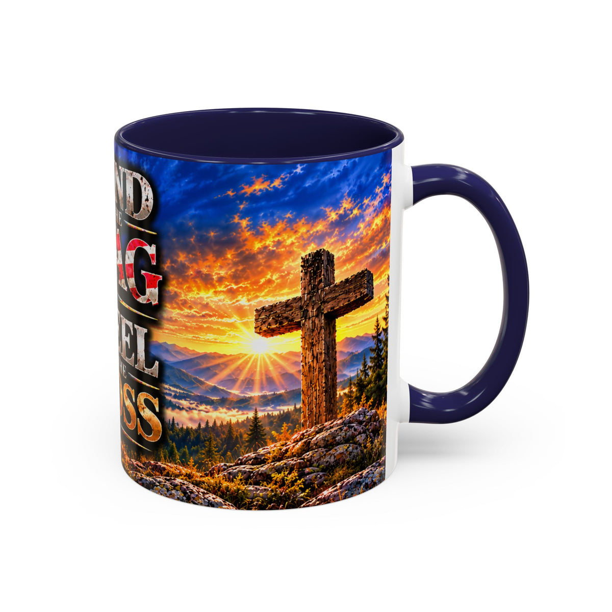Coffee Mug - "Stand for the Flag, Kneel for the Cross" Police Officer Tribute 11oz or 15oz Mug_WF