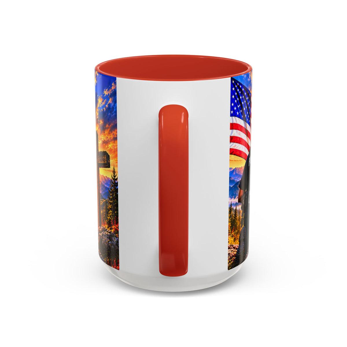Coffee Mug - "Stand for the Flag, Kneel for the Cross" Police Officer Tribute 11oz or 15oz Mug