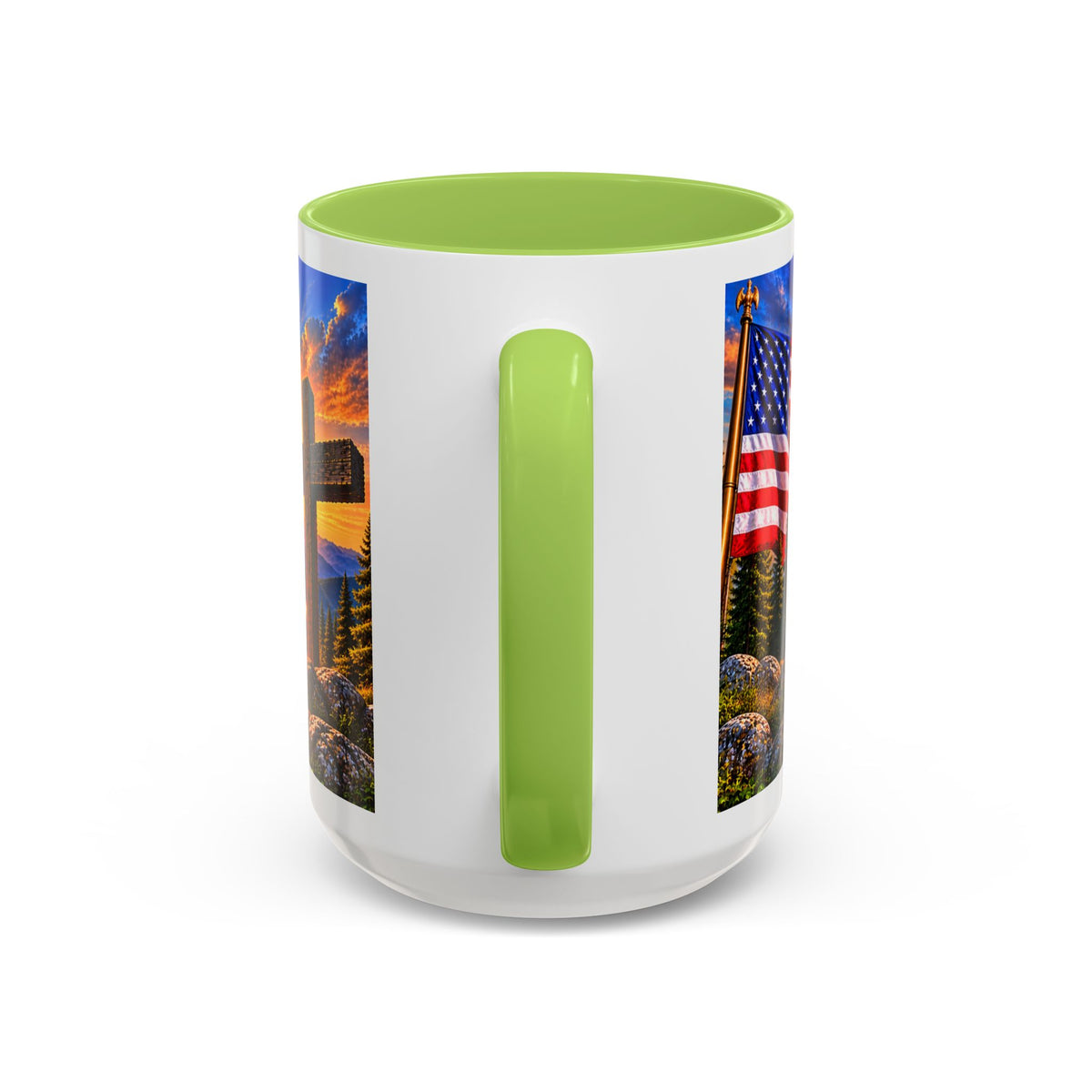 Riner_Firefighter_Stand for the Flag, Kneel for the Cross Coffee Mug_WM