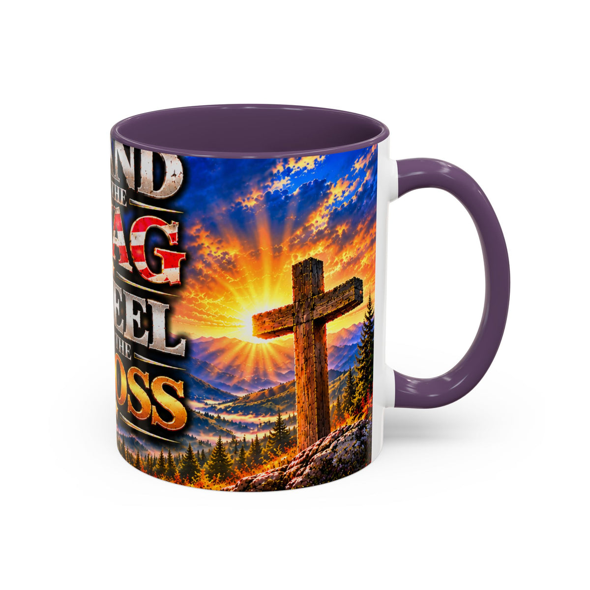 Coffee Mug - "Stand for the Flag, Kneel for the Cross" Police Officer Tribute 11oz or 15oz Mug