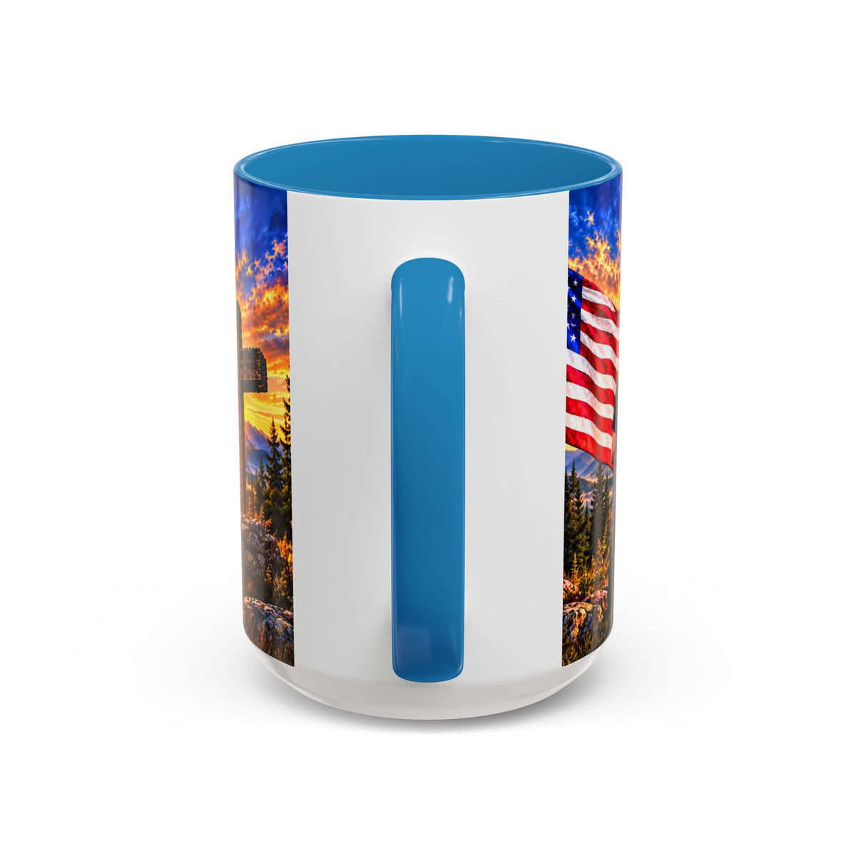 Coffee Mug - "Stand for the Flag, Kneel for the Cross" Police Officer Tribute 11oz or 15oz Mug_WF