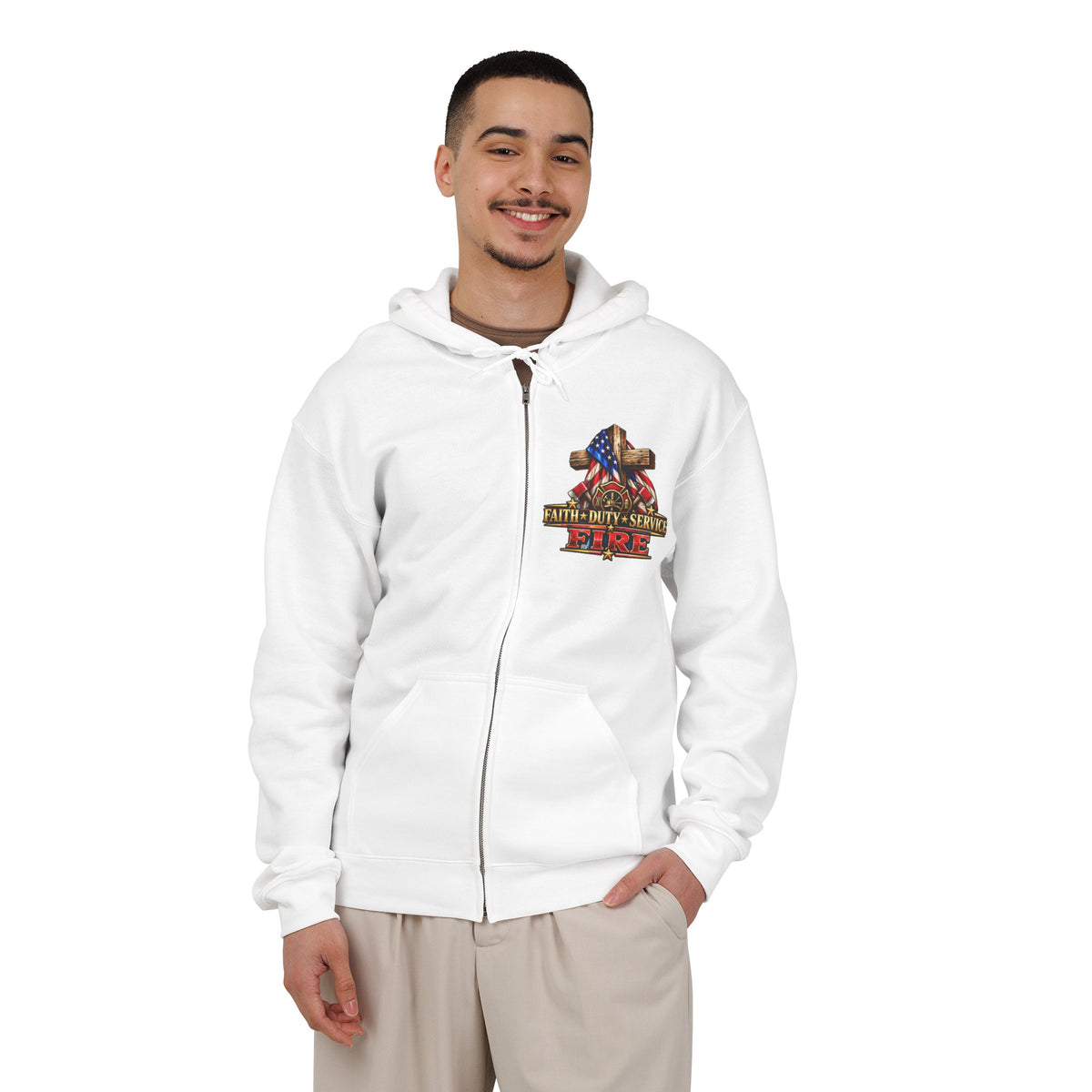 Firefighter 2 Stand for the Flag, Kneel for the Cross - Hoodie