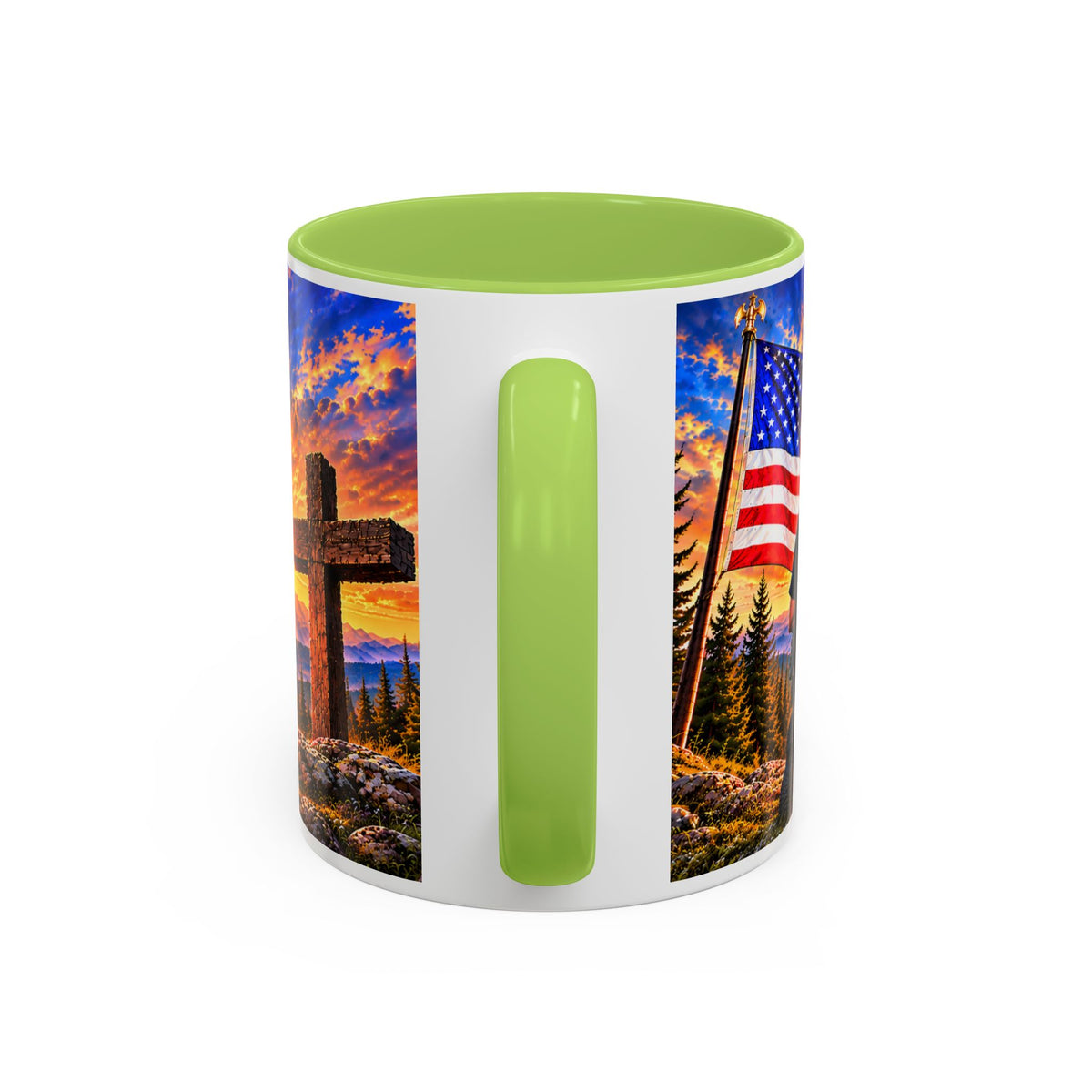 Stand for the Flag, Kneel for the Cross Coffee Mug