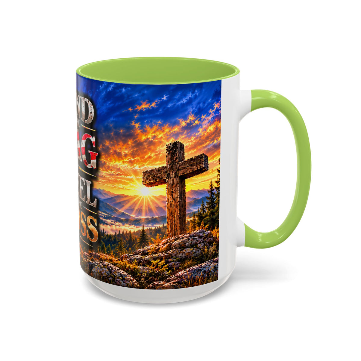 Coffee Mug - "Stand for the Flag, Kneel for the Cross" Police Officer Tribute 11oz or 15oz Mug_WF