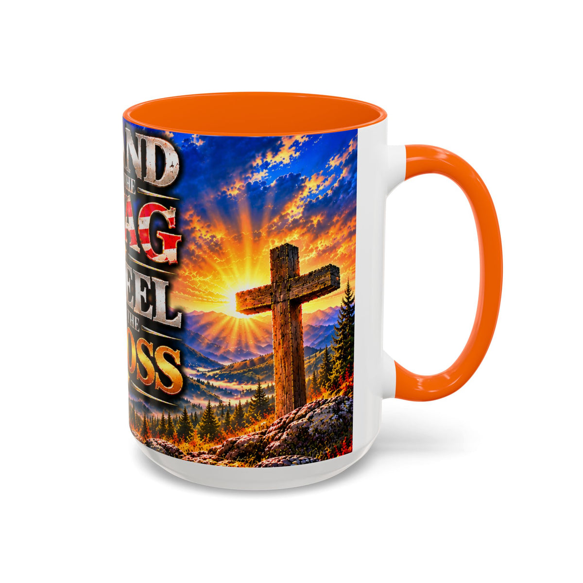 Coffee Mug - "Stand for the Flag, Kneel for the Cross" Police Officer Tribute 11oz or 15oz Mug