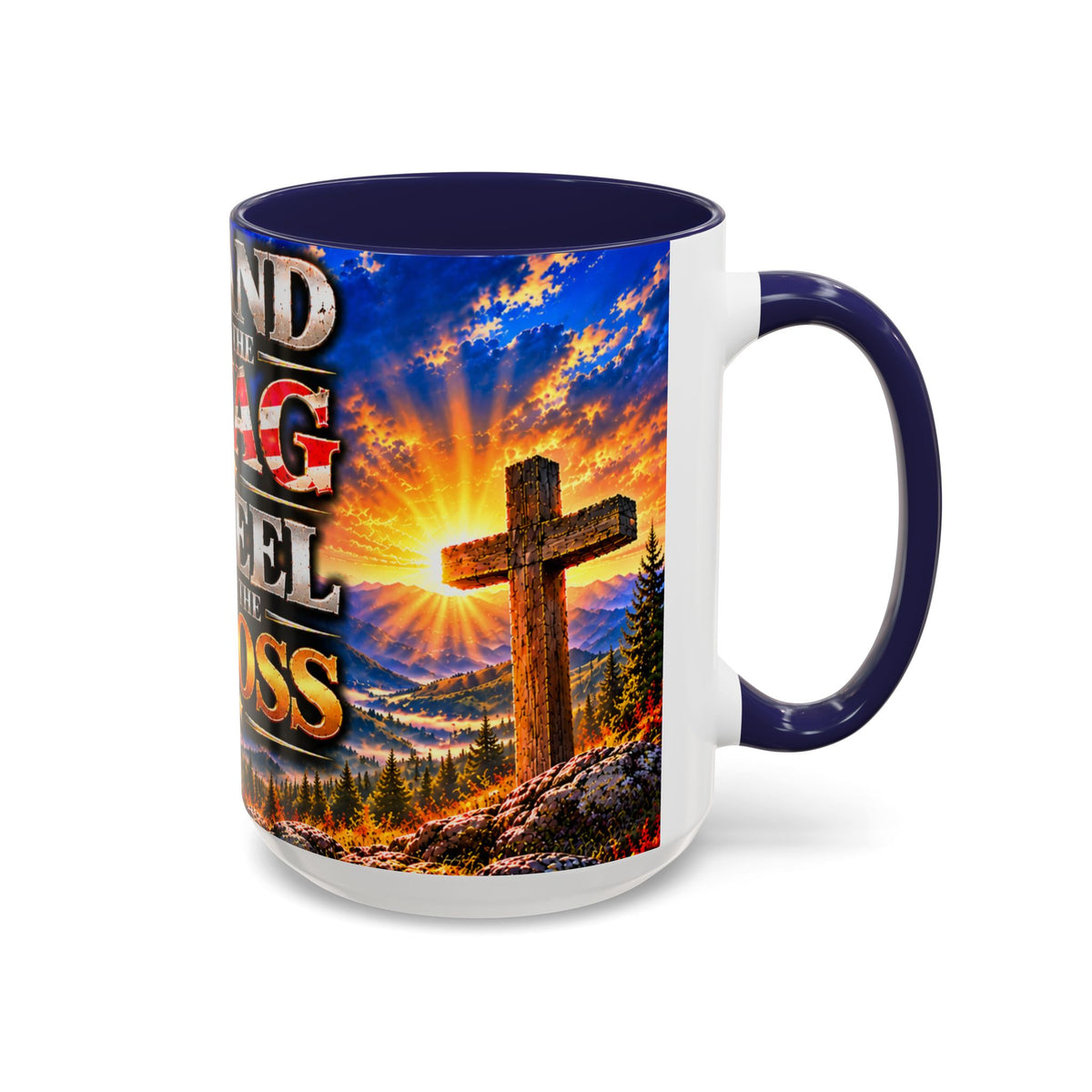 Coffee Mug - "Stand for the Flag, Kneel for the Cross" Police Officer Tribute 11oz or 15oz Mug