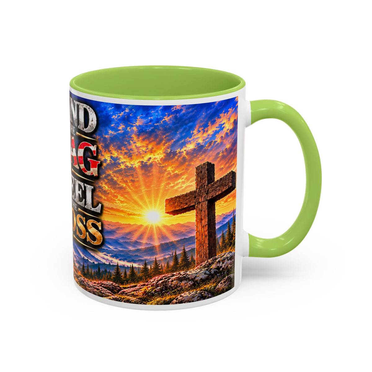 Stand for the Flag, Kneel for the Cross Coffee Mug