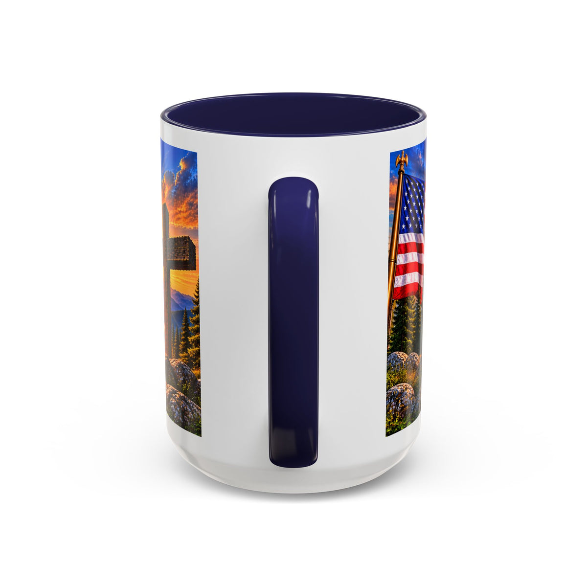 Riner_Firefighter_Stand for the Flag, Kneel for the Cross Coffee Mug_WM