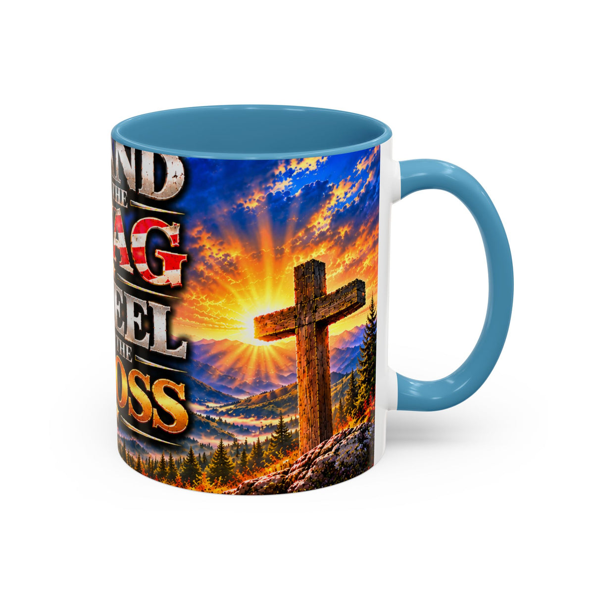 Coffee Mug - "Stand for the Flag, Kneel for the Cross" Police Officer Tribute 11oz or 15oz Mug