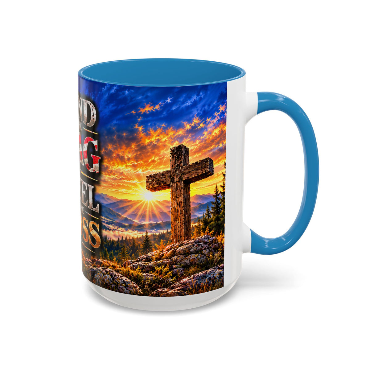 Coffee Mug - "Stand for the Flag, Kneel for the Cross" Police Officer Tribute 11oz or 15oz Mug_WF
