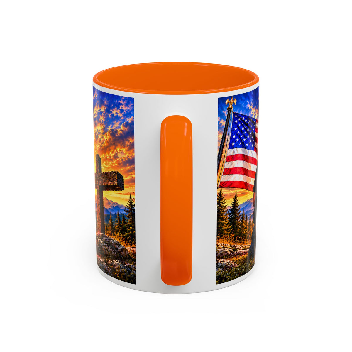 Stand for the Flag, Kneel for the Cross Coffee Mug_BF