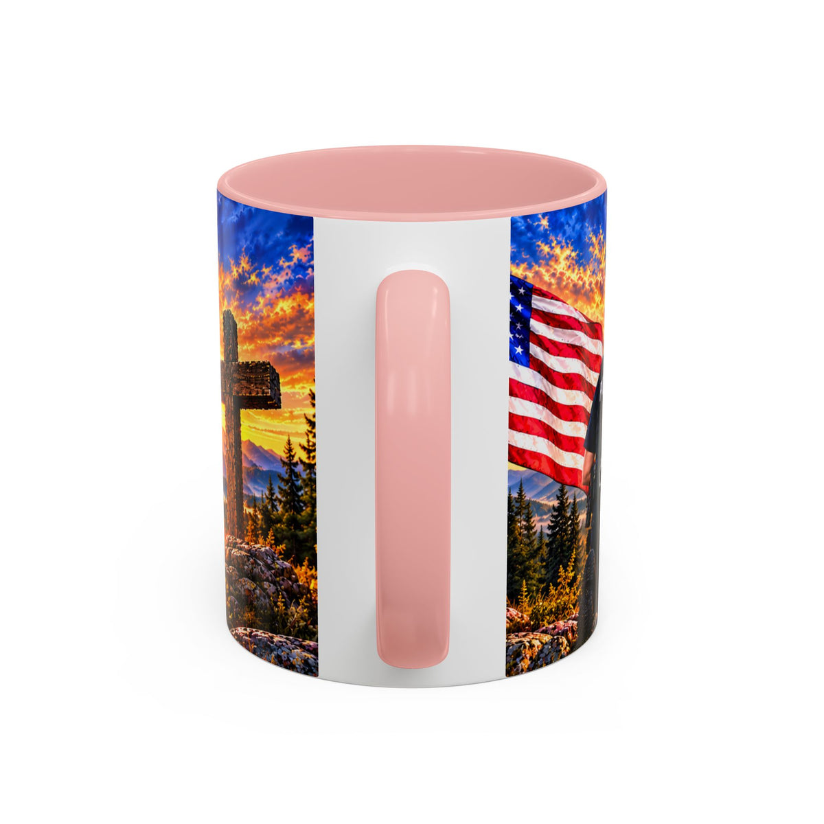 Coffee Mug - "Stand for the Flag, Kneel for the Cross" Police Officer Tribute 11oz or 15oz Mug_WF